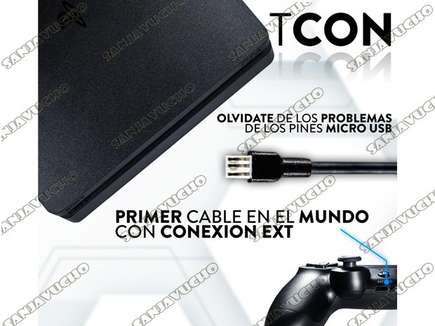 <* CABLE CARGADOR JOYSTICK PS4 TCON (CONEXION EXT)